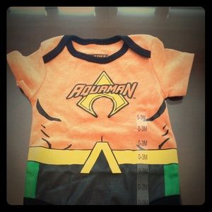 👦🏽✴️ Justice League AQUAMAN 0-3 mos Onesie